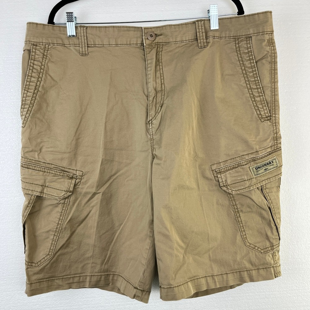 UNIONBAY Khaki Cargo Mens‎ Shorts Size 42 Cotton Spandex Skater Gorpcore Y2K